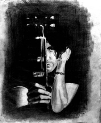 trent reznor drawing  by luke dixon
