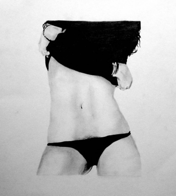 undressing drawing  by luke dixon